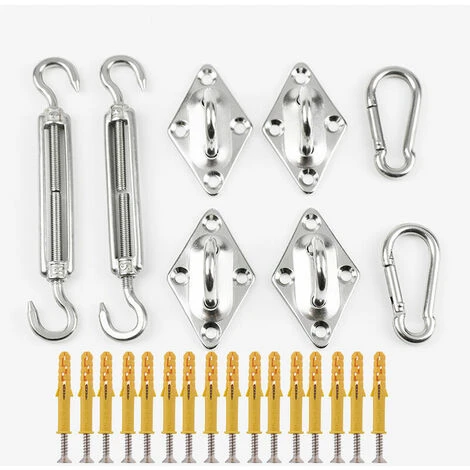 Square Shade Sail 304 Stainless Steel Accessories Outdoor Shade Sail Screw Diamond Set 3 Square Shade Sail 304 Stainless Steel Accessories Outdoor Shade Sail Screw Diamond Set