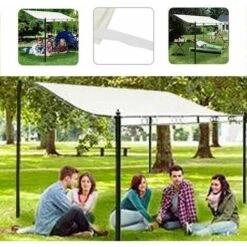 Replacement Roof Cloth For Pavilion Gazebo - 300D Waterproof Canvas Tent Awning High Roof Sun Tent Outdoor Fabric Waterproof/Tear Resistant Cover 3mx2.6m (Without Support) -Outdoor Furniture Store 100162433 5