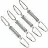 4 Pieces Tension Spring Buckle Tension Spring Shade Attachment, With 8 Carabiners, Shade Sail Attachments Stainless Steel Accessories For Tents Awnings Camping -Outdoor Furniture Store 100162720 1