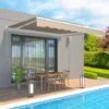 YODOLLA 3 × 2.5m Patio Awning Retractable Sun Shade With Manual Crank Handle, Beige -Outdoor Furniture Store 100960873 1