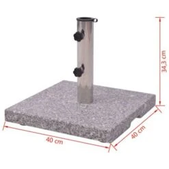 Granite Parasol Base Umbrella Holder 20kg VidaXL -Outdoor Furniture Store 1061221 3
