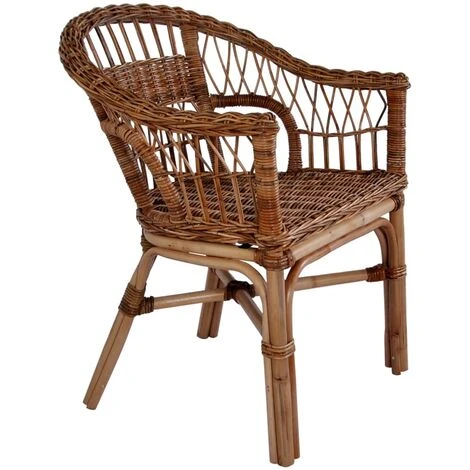 Outdoor Chair Natural Rattan Brown VidaXL 3 Outdoor Chair Natural Rattan Brown VidaXL