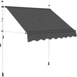 Manual Retractable Awning 150 Cm Anthracite VidaXL