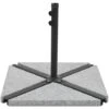 Umbrella Weight Plate Granite 15 Kg Triangular Grey VidaXL