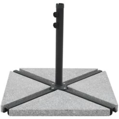 Umbrella Weight Plate Granite 15 Kg Triangular Grey VidaXL