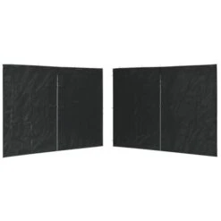 Party Tent Sidewall 2 Pcs With Zipper PE Anthracite VidaXL