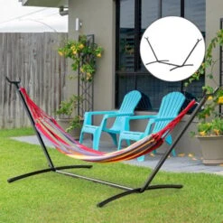 Outsunny 2.86m Metal Hammock Stand Frame Replacement Garden Outdoor Patio -Outdoor Furniture Store 11678486 3