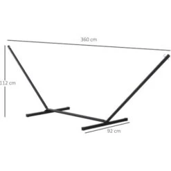 Outsunny 3.6m Long Metal Hammock Stand Frame Replacement Garden Outdoor Patio -Outdoor Furniture Store 11678488 2