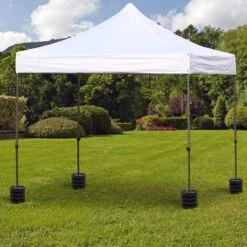 Outsunny Set Of 4 Gazebo Tent Canopy Weight Sand Fillable Strong Plastic -Outdoor Furniture Store 11679038 3