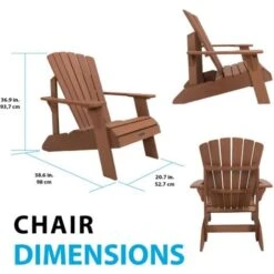 Lifetime Adirondack Chair, Brown -Outdoor Furniture Store 11728343 3