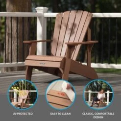 Lifetime Adirondack Chair, Brown -Outdoor Furniture Store 11728343 4