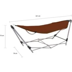 Hammock With Foldable Stand Brown VidaXL -Outdoor Furniture Store 11743974 3