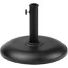 Modern Outdoor Garden Parasol Round Base Black Concrete 3 Pole Adapters Canzo -Outdoor Furniture Store 11757953 1