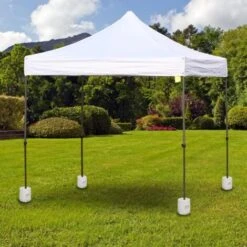 Outsunny Tent Weight Base 4pcs Gazebo Foot Leg Anchor Weights Marquee White -Outdoor Furniture Store 1179772 3