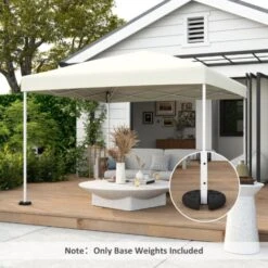 Outsunny Tent Weight Base 4pcs Gazebo Foot Leg Pole Anchor Weights Marquee -Outdoor Furniture Store 1179774 3