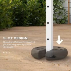 Outsunny Tent Weight Base 4pcs Gazebo Foot Leg Pole Anchor Weights Marquee -Outdoor Furniture Store 1179774 4
