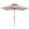 Outsunny Patio Parasol Garden Sun Umbrella Sunshade Bamboo Beige -Outdoor Furniture Store 1179775 1