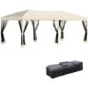 Outsunny Patio Gazebo Wedding Pop-up Party Tent Canopy Sun Shade Beige -Outdoor Furniture Store 1179783 1