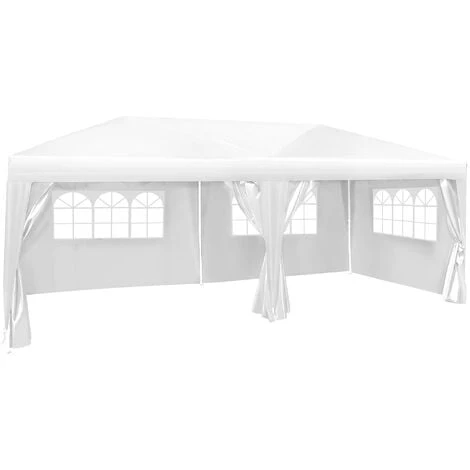 Outsunny Pop Up Gazebo Party Tent Canopy Marquee With Storage Bag White 3 Outsunny Pop Up Gazebo Party Tent Canopy Marquee With Storage Bag White