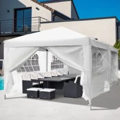 Outsunny Pop Up Gazebo Party Tent Canopy Marquee With Storage Bag White 9 Outsunny Pop Up Gazebo Party Tent Canopy Marquee With Storage Bag White -Outdoor Furniture Store 1179886 3