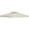 Outsunny 3(m) 2 Tier Garden Gazebo Top Cover Replacement Canopy Roof Cream White -Outdoor Furniture Store 1179908 1