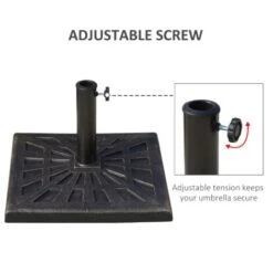 15KG Outsunny Garden Patterned Umbrella Stand Holder Parasol Base Stand 15kg -Outdoor Furniture Store 1180027 4
