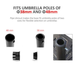 15KG Outsunny Garden Patterned Umbrella Stand Holder Parasol Base Stand 15kg -Outdoor Furniture Store 1180027 5