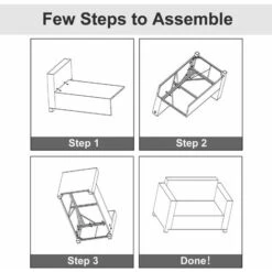 Outsunny Rattan Wicker 2-seat Sofa Loveseat Padded Garden Furniture Black -Outdoor Furniture Store 1180107 4
