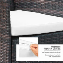 Outsunny 7pc Rattan Garden Furniture Dining Set Wicker Patio Conservatory Brown -Outdoor Furniture Store 1180118 5