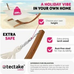 Hammock Thorsten With Wooden Frame XXL For 2 People - Garden Hammock, Free Standing Hammock, Double Hammock -Outdoor Furniture Store 11950774 4