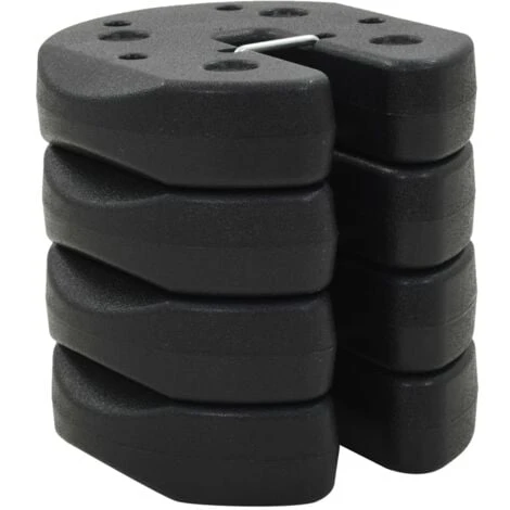 Gazebo Weight Plates 4 Pcs Black 220x50 Mm Concrete VidaXL 3 Gazebo Weight Plates 4 Pcs Black 220x50 Mm Concrete VidaXL