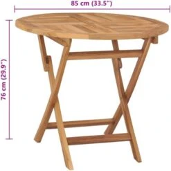 Folding Garden Table 85x76 Cm Solid Teak Wood VidaXL 9 Folding Garden Table 85x76 Cm Solid Teak Wood VidaXL -Outdoor Furniture Store 12187372 3