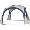 OUTSUNNY Outdoor Gazebo Event Dome Shelter Party Tent For Garden Camping Cream And Blue -Outdoor Furniture Store 12200291 1