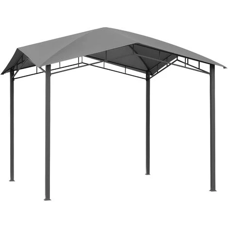 Outsunny 3x3(m) Outdoor Patio Gazebo Pavilion Canopy Tent Steel Frame Grey 3 Outsunny 3x3(m) Outdoor Patio Gazebo Pavilion Canopy Tent Steel Frame Grey