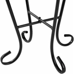 Balcony Table With Mosaic Pattern (30x30x61.5cm) - Outdoor Table, Small Garden Table, Round Garden Table - Terracotta -Outdoor Furniture Store 12200913 4