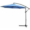 COSTWAY 2.7M Outdoor Parasol Sun Shade Cantilever Banana Hanging Umbrella Patio Garden (Dark Blue)