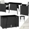 Rattan Garden Furniture Set Lausanne (2 Chairs & 1 Table) - Garden Tables And Chairs, Garden Furniture Set, Outdoor Table And Chairs - Black 2 Rattan Garden Furniture Set Lausanne (2 Chairs & 1 Table) - Garden Tables And Chairs, Garden Furniture Set, Outdoor Table And Chairs - Black -Outdoor Furniture Store 12587239 1