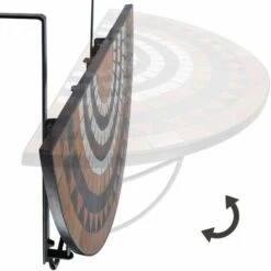 Hanging Table With Mosaic Pattern (75x65x62cm) - Folding Garden Table, Mosaic Garden Table, Small Patio Table - Terracotta/white -Outdoor Furniture Store 12662946 3