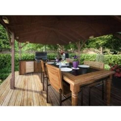 Wooden Gazebo Utopia 430 4m X 3m - Heavy Duty Garden Shelter Pressure Treated And Roof Shingles 9 Wooden Gazebo Utopia 430 4m X 3m - Heavy Duty Garden Shelter Pressure Treated And Roof Shingles -Outdoor Furniture Store 12664331 3
