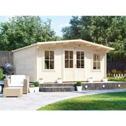 Log Cabin Severn 5m X 4m - Garden Home Office Man Cave Workshop Summerhouse Shed 45mm Walls Double Glazed And Roof Shingles 10 Log Cabin Severn 5m X 4m - Garden Home Office Man Cave Workshop Summerhouse Shed 45mm Walls Double Glazed And Roof Shingles -Outdoor Furniture Store 12664408 4