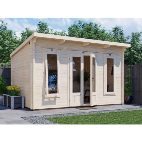 Log Cabin Terminator 4m X 3m - Summer House Garden Office Home Studio Man Cave 45mm Walls Double Glazed And Roof Felt 6 Log Cabin Terminator 4m X 3m - Summer House Garden Office Home Studio Man Cave 45mm Walls Double Glazed And Roof Felt - Image 4