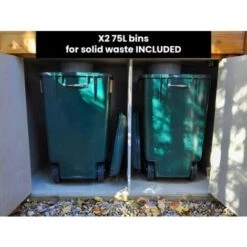 Wooden Composting Eco Toilet Glamping Allotment Rural Fertiliser Compost Air Ventilation -Outdoor Furniture Store 12664453 4