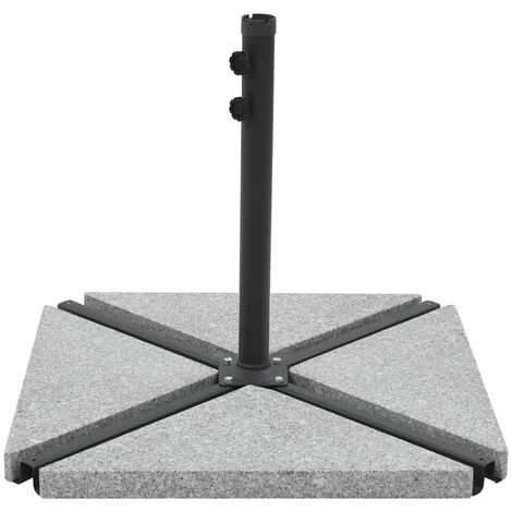 Umbrella Weight Plates 4 Pcs Grey Granite Triangular 60 Kg VidaXL 4 Umbrella Weight Plates 4 Pcs Grey Granite Triangular 60 Kg VidaXL - Image 2