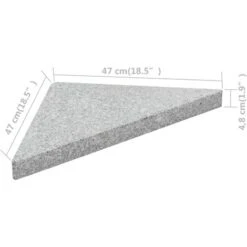 Umbrella Weight Plates 4 Pcs Grey Granite Triangular 60 Kg VidaXL 9 Umbrella Weight Plates 4 Pcs Grey Granite Triangular 60 Kg VidaXL -Outdoor Furniture Store 12678522 3