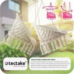 Hanging Chair Grazia - Garden Swing Seat, Hanging Egg Chair, Garden Swing Chair - Beige -Outdoor Furniture Store 13436308 3