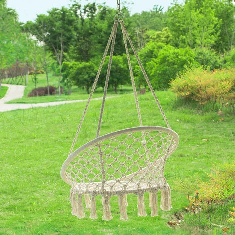 SoBuy Swing Chair Hanging Chair Hammock Chair Indoor Outdoor Garden Patio Balcony Swing Chair,OGS42-MI 6 SoBuy Swing Chair Hanging Chair Hammock Chair Indoor Outdoor Garden Patio Balcony Swing Chair,OGS42-MI - Image 4