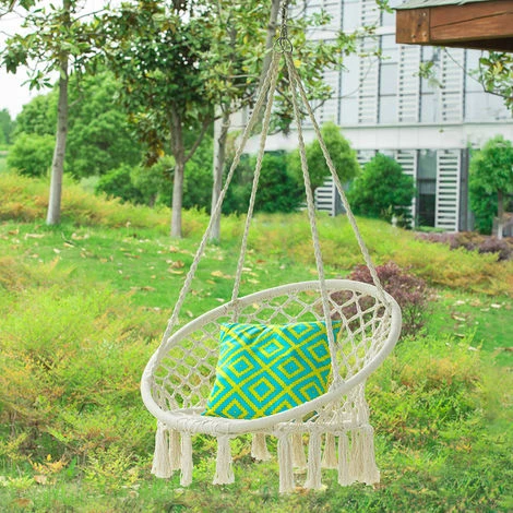 SoBuy Swing Chair Hanging Chair Hammock Chair Indoor Outdoor Garden Patio Balcony Swing Chair,OGS42-MI 7 SoBuy Swing Chair Hanging Chair Hammock Chair Indoor Outdoor Garden Patio Balcony Swing Chair,OGS42-MI - Image 5