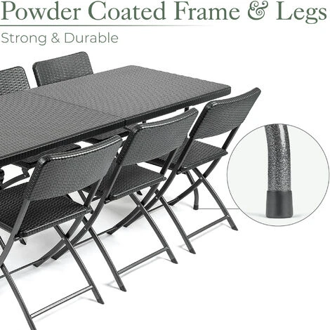 Rattan Effect 6 Seater Dining Set (6ft) 7 Rattan Effect 6 Seater Dining Set (6ft) - Image 5