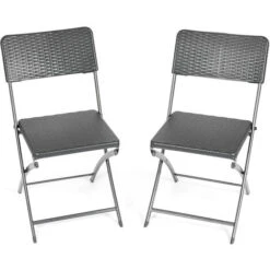 Rattan Effect Garden Chairs (2 Pack)