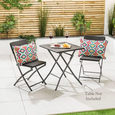 Rattan Effect Garden Chairs (2 Pack) 4 Rattan Effect Garden Chairs (2 Pack) - Image 2
